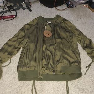 lace bomber jacket NWT!